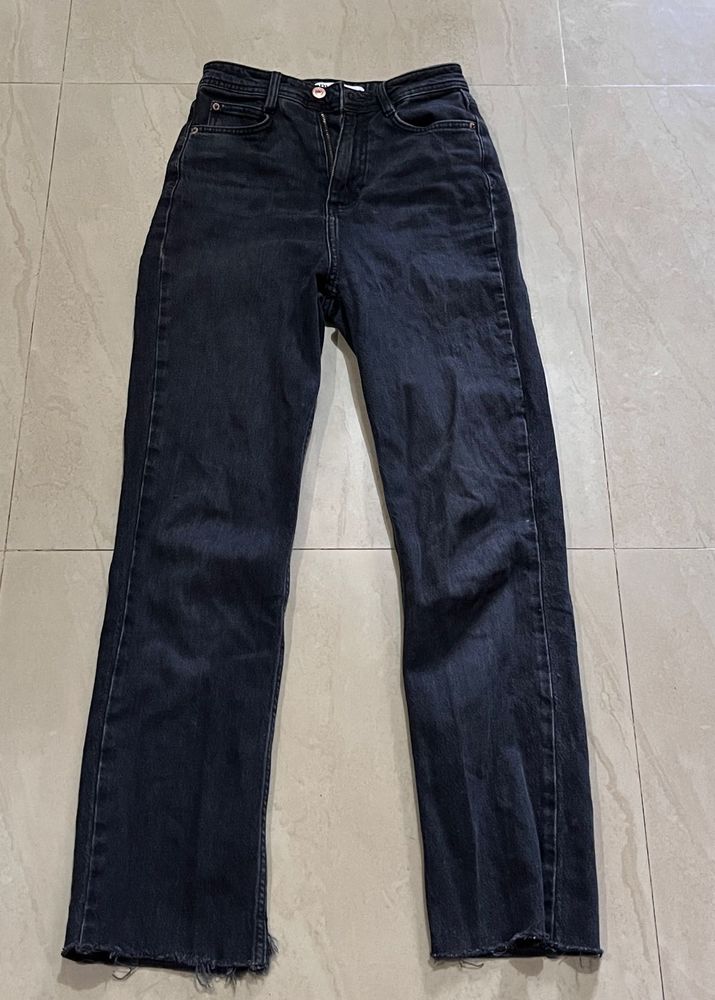 Grey Straight Jeans