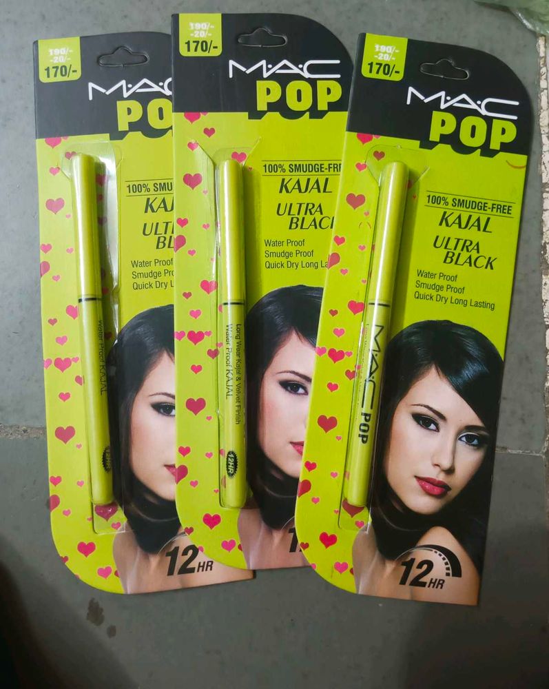 (Pack Of 3) Mac Pop Smudge Free Kajal