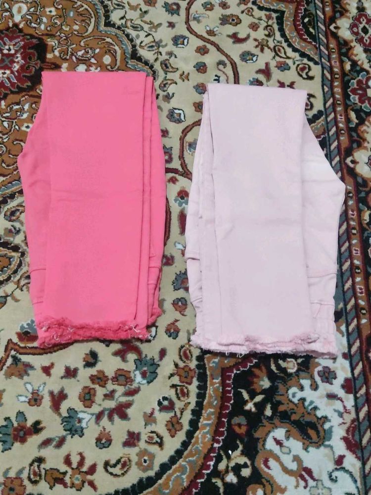 Pink and orange  Jeans