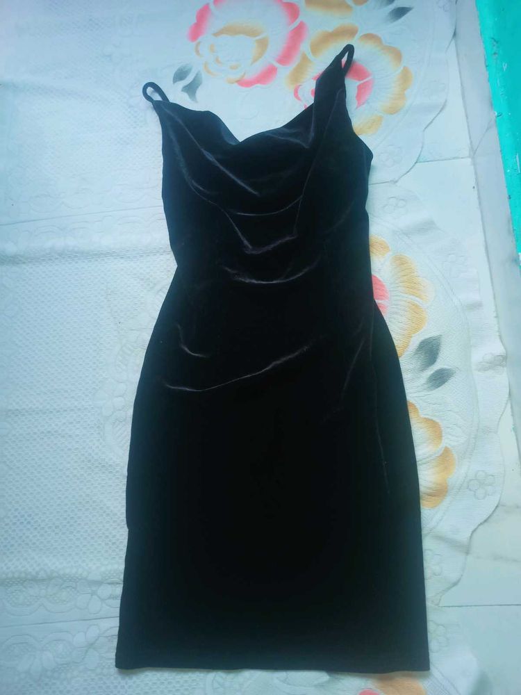 Black Velvet Mini Dress