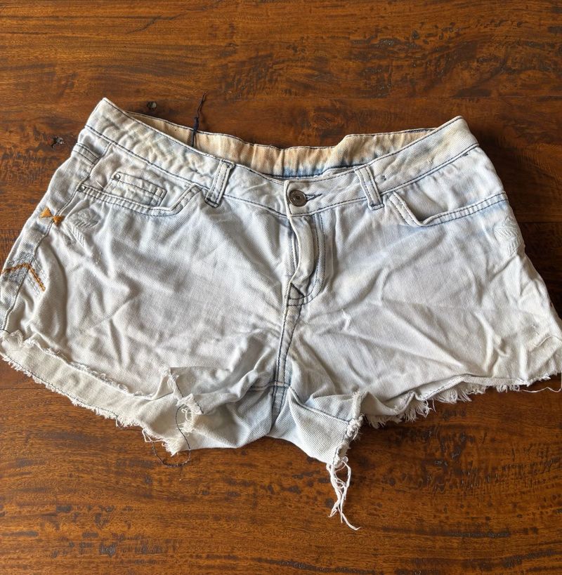 Distressed Denim Mini Shorts