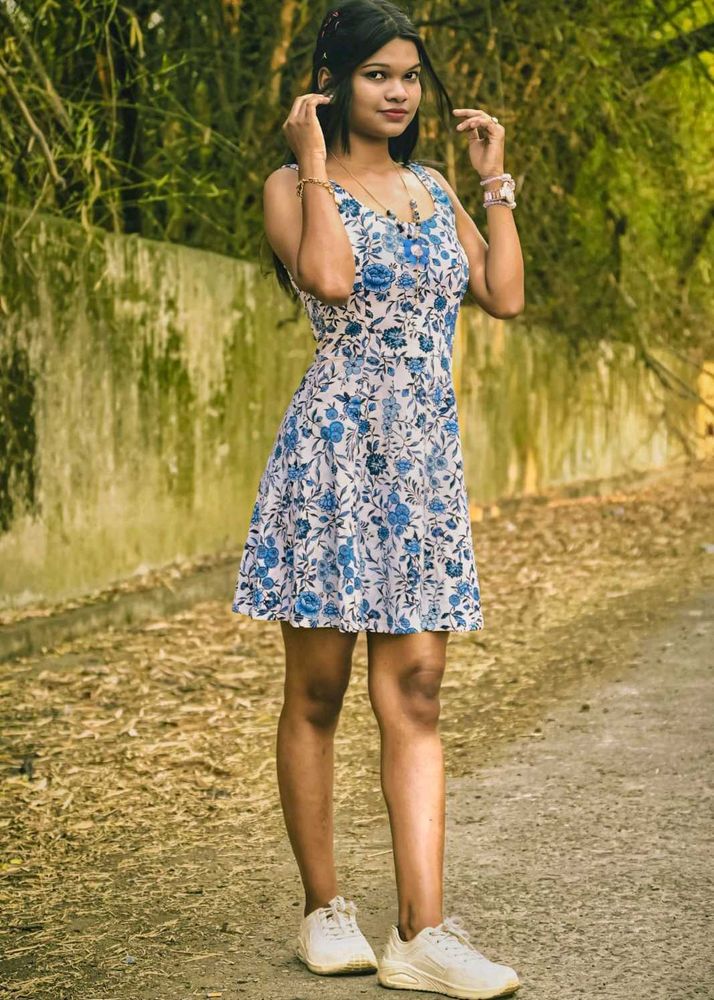 Floral Print Sleeveless Dress