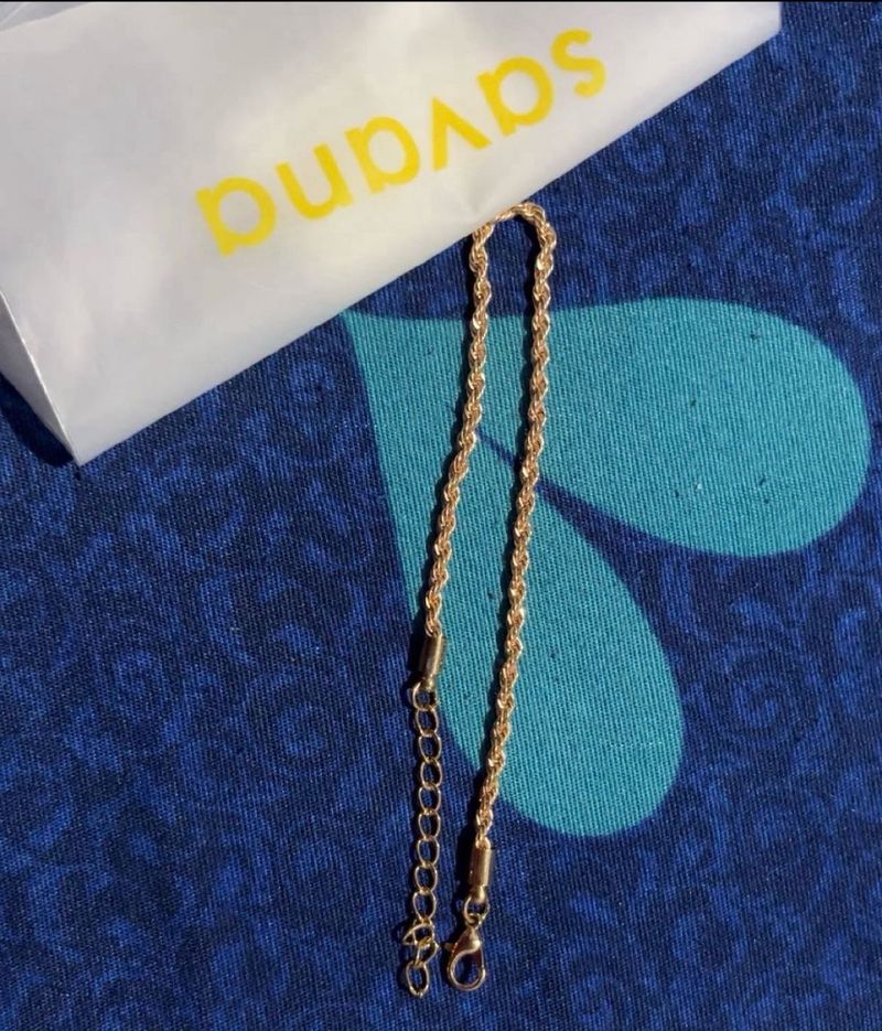 Gold Rope Chain Bracelet