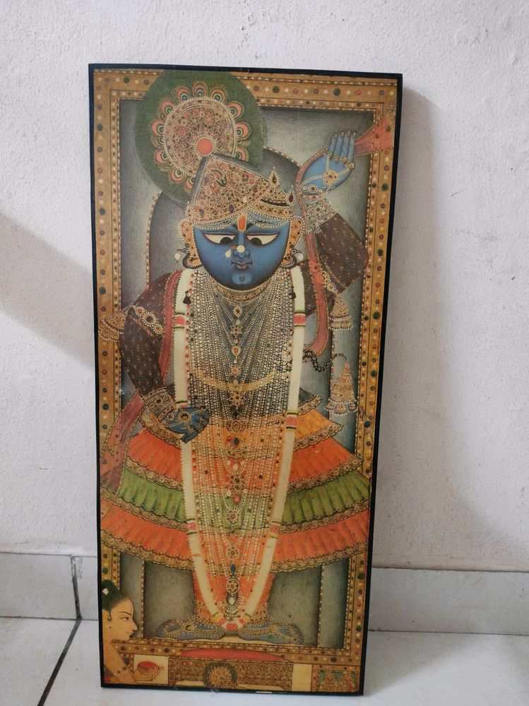 Beautiful Shreenathji wooden Frame..