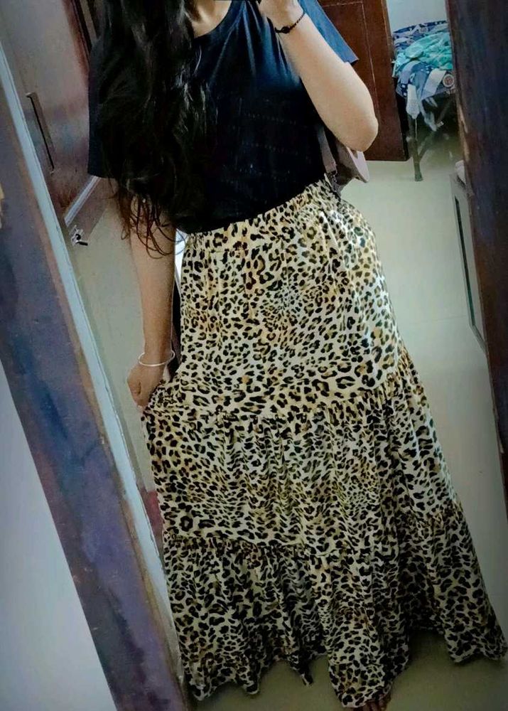 Fierce &amp; Flowy Leopard Print Maxi DressUnleash you