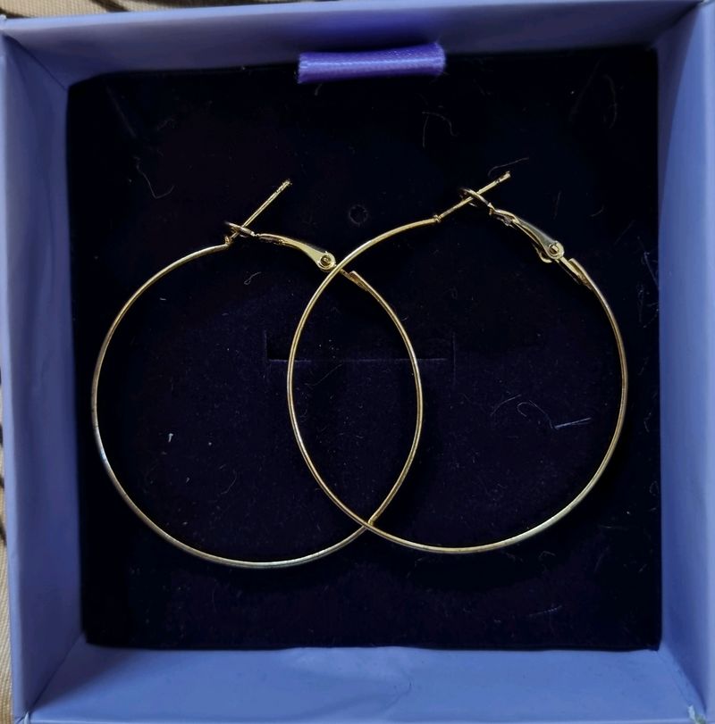 Golden Hoop Earrings