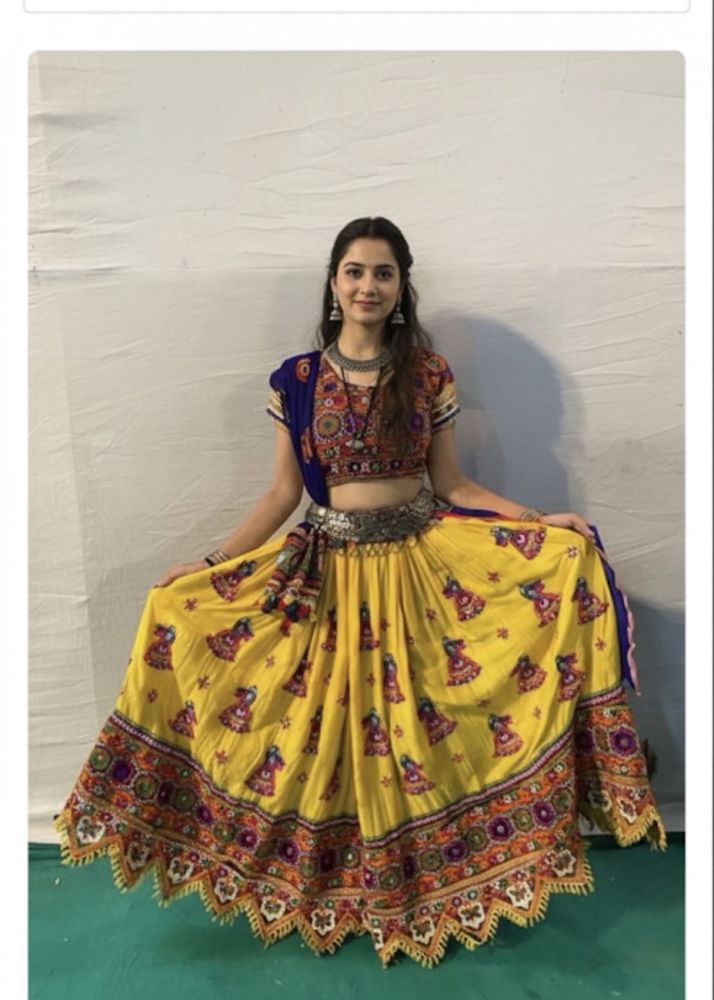 Yellow Embroidered Lehenga Choli