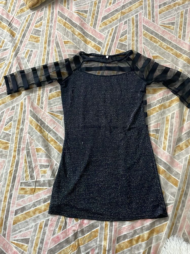 Sparkly Black Mini Dress