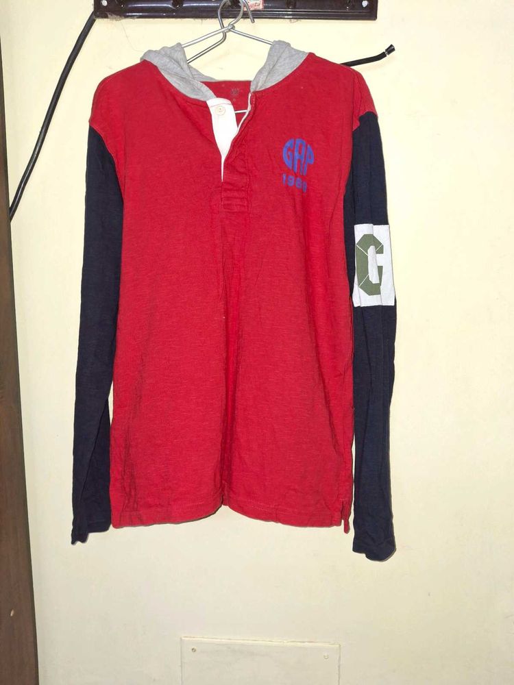 GAP Red Long Sleeve T-Shirt
