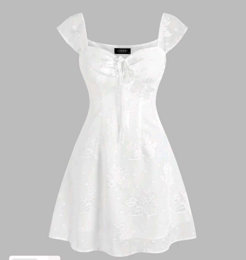 WHITE FAIRY LACE UP Dress