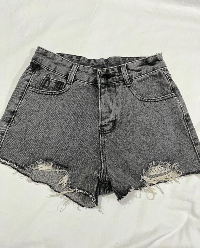 Hight Waist Dark Grey Shorts