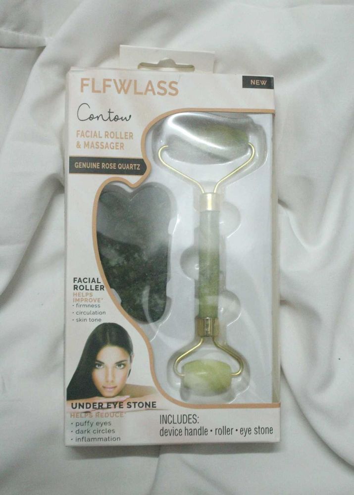 Facial Roller &amp; Gua Sha Set - Green