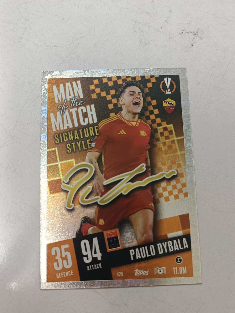 Match Attax Cards One Signed And Limited Edition