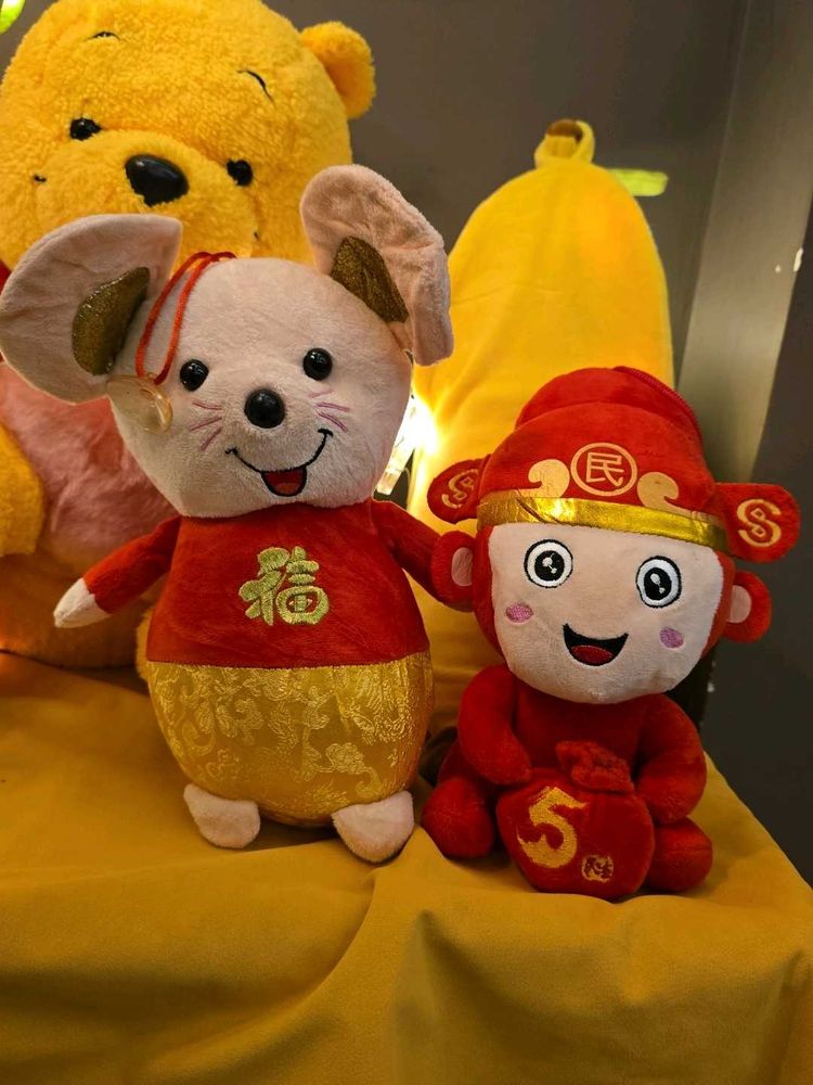 Collectible Plush Toys - Mouse &amp; Monkey