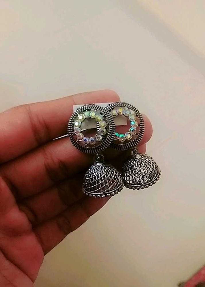 Traditional Oxidised Earrings