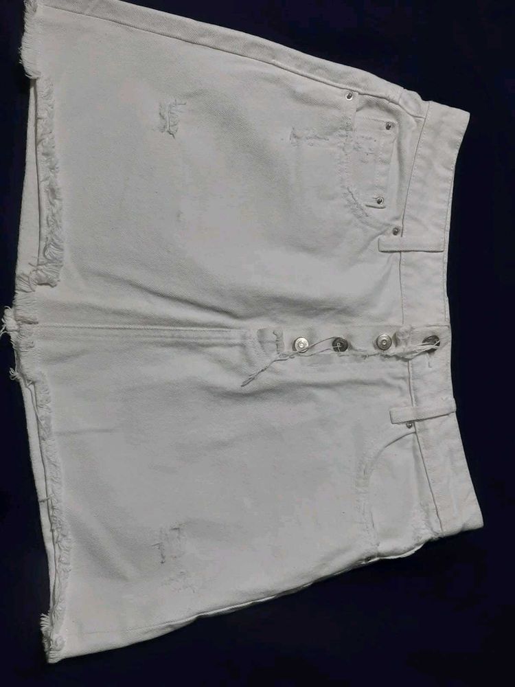 ZARA denim Off-white Shirt