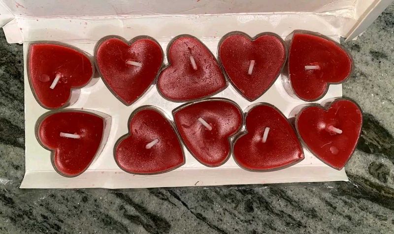 Heart Shaped Tea Light Candles