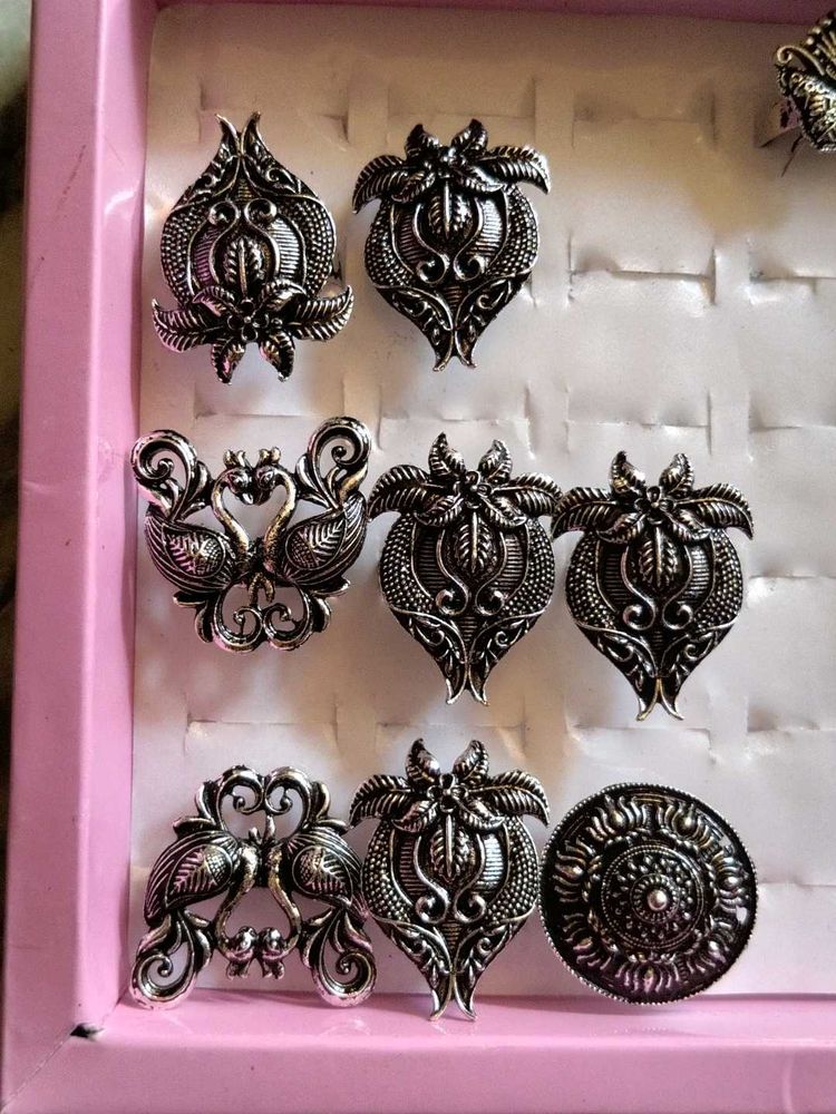 Oxidized Silver Rings
