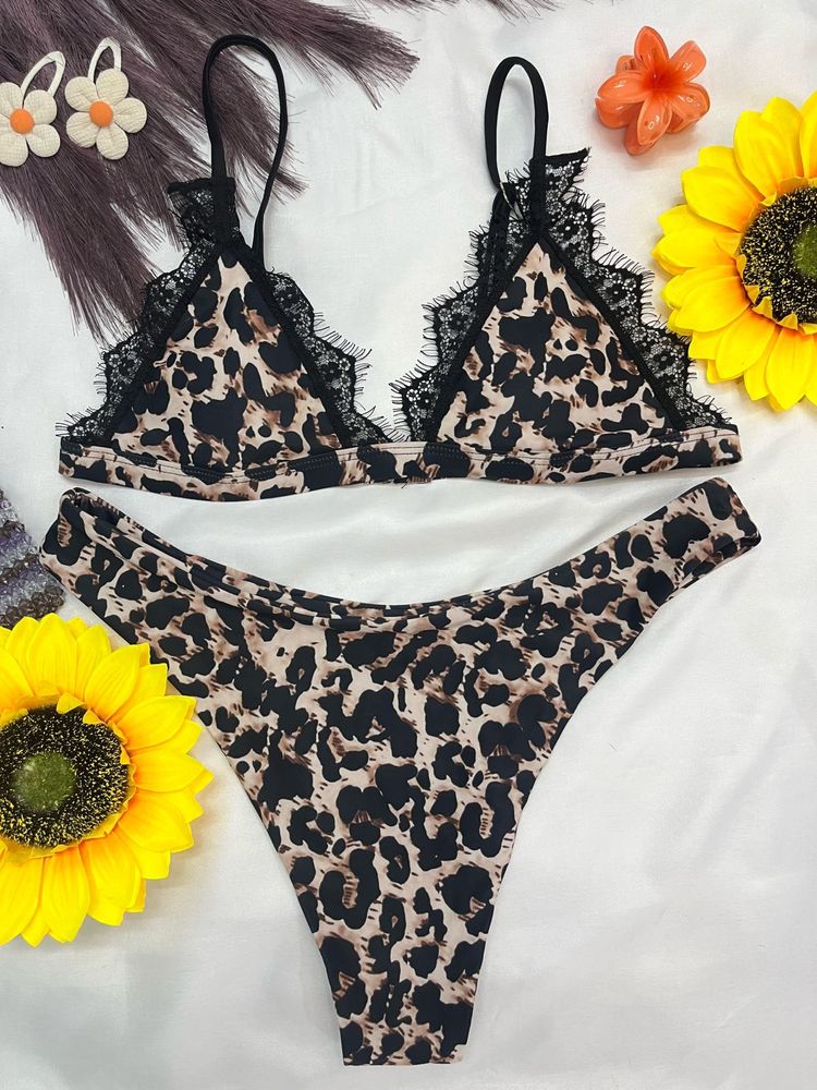 Leopard Lace Bikini Set
