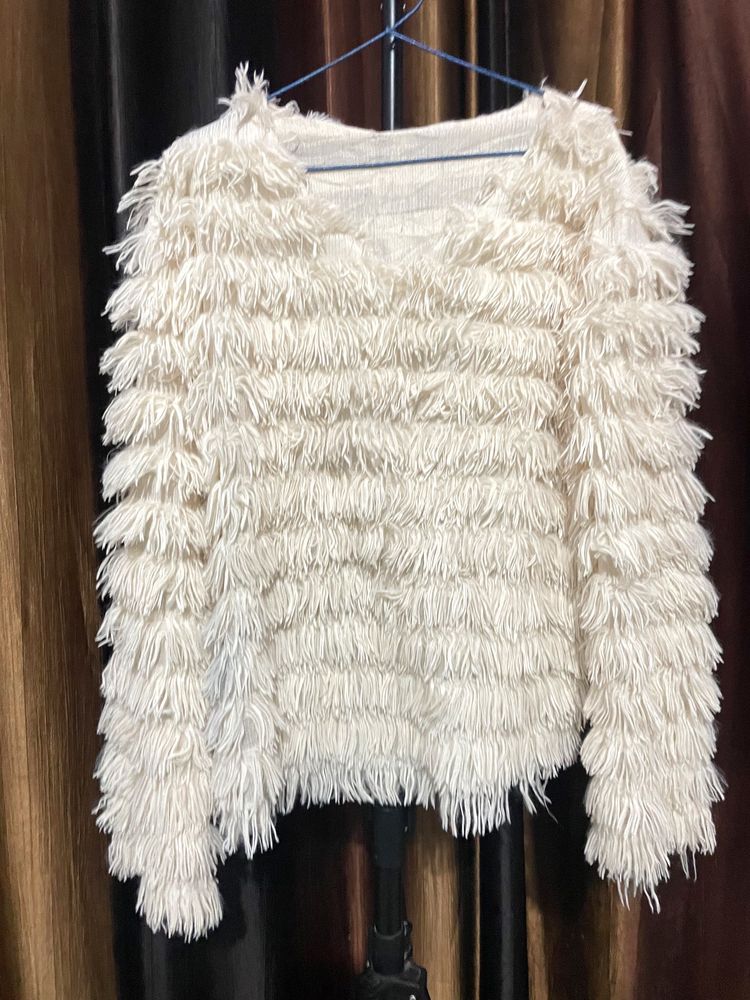 White Fur Sweater