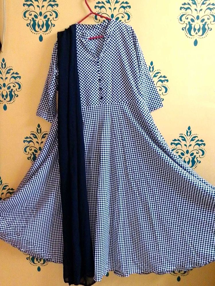 Long New Gown With Dupatta 🖤