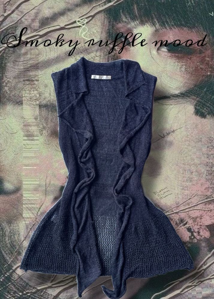 Ruffle Front Knit shrug/top