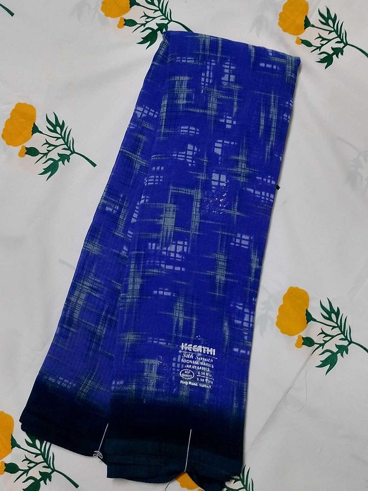 Elegant soft poonam Blue Saree