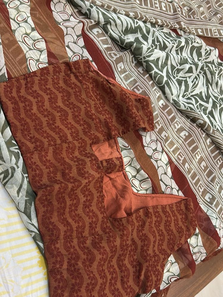 Designer Printed Saree With Blouse
