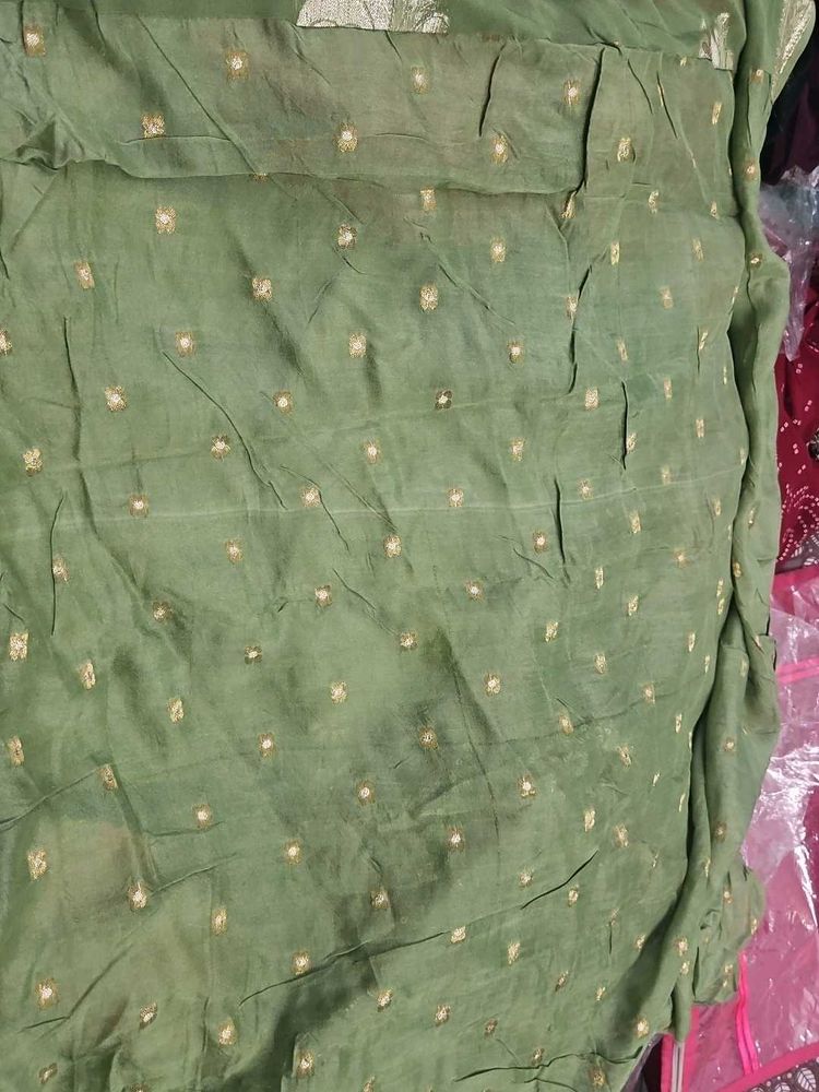 Green Ethnic  saree Georgette