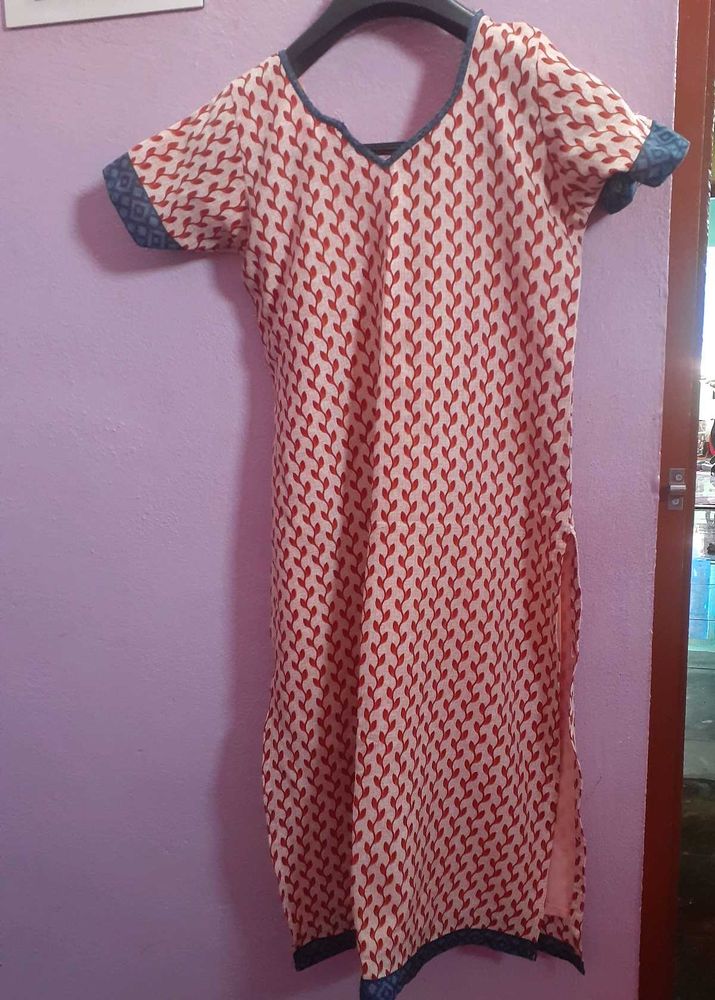 Printed Kurti Top with Dupatta
