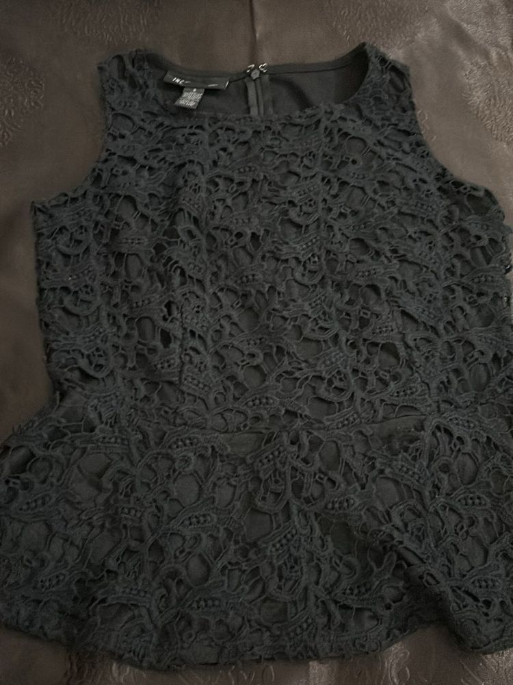 Lace Peplum Tank Top