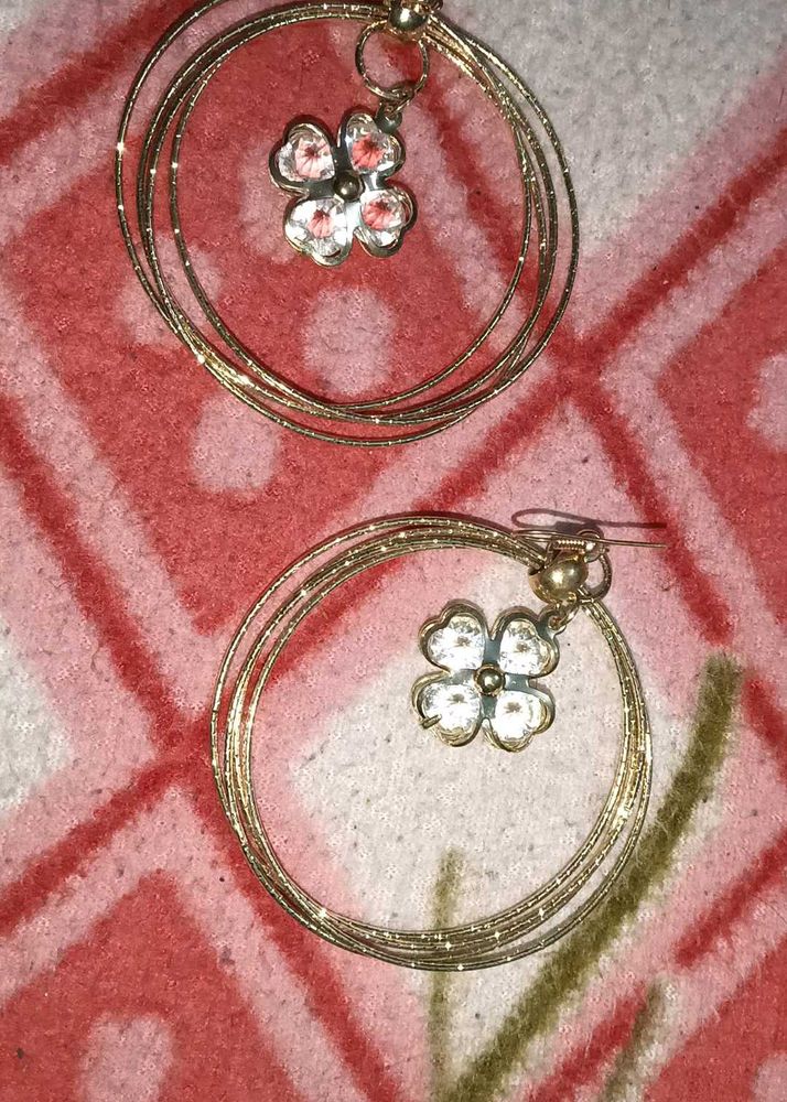 Clover Charm Hoop Earrings