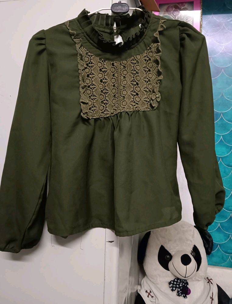 Two Olive Green Tops