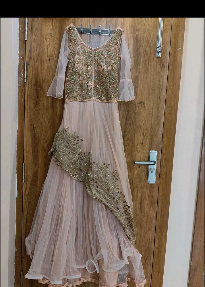 Elegant Pink Embellished Gown