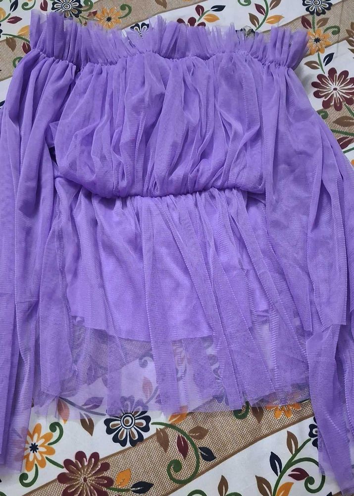 Purple Off Shoulder Top
