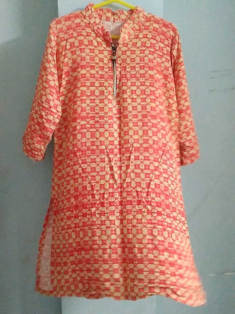 Elegant Printed Kurta For Baby Girl.