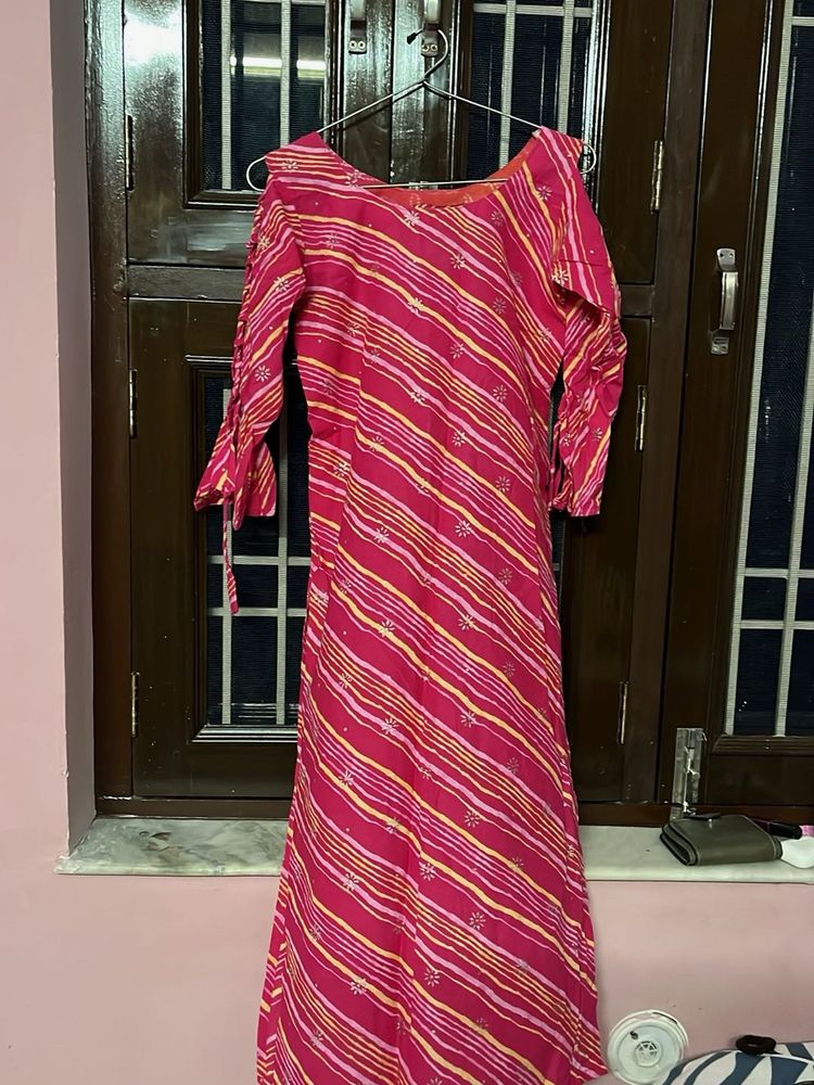 Pink Striped Kurta