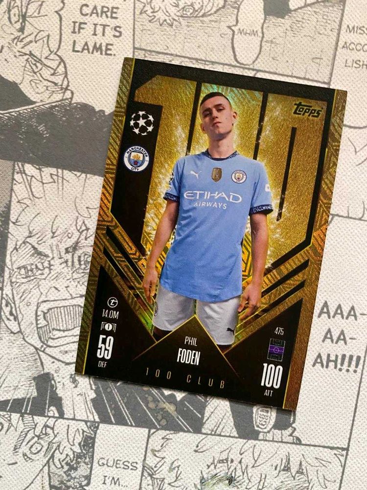 Topps Match Attax Phil Foden 100 Club Card