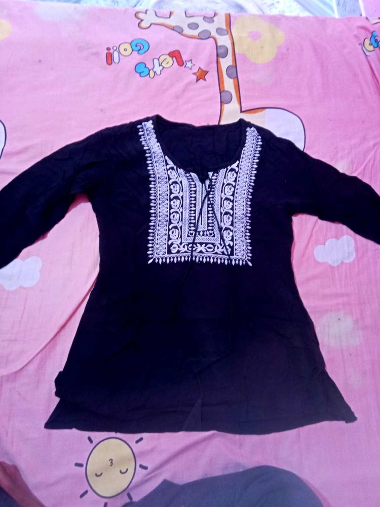 Black Embroidered Tunic