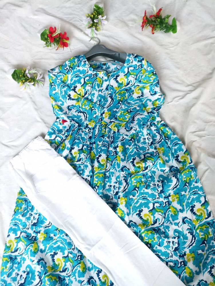 Floral Print Dress with Pants