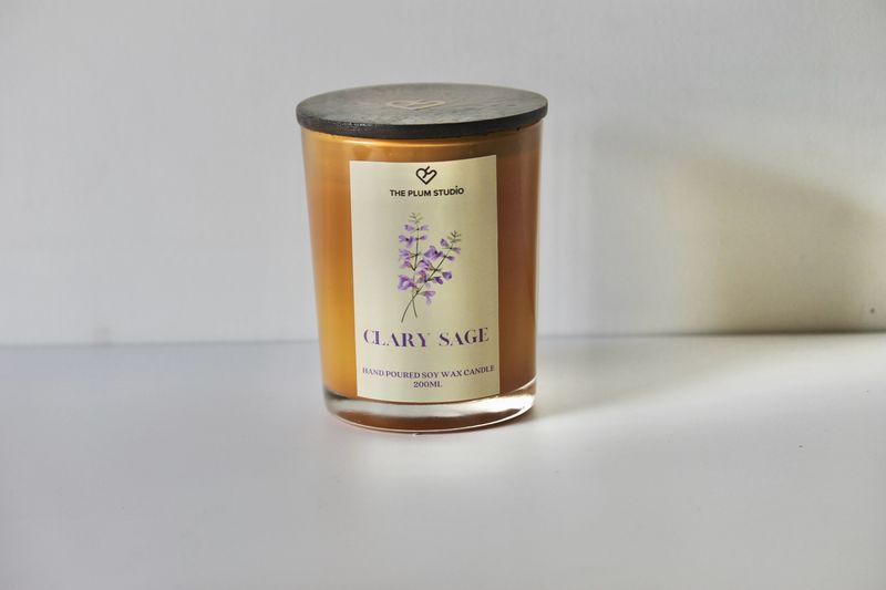 Scented Candle Jar 200ml - Clary Sage