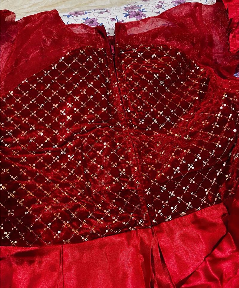 Red Sequin Party Dress