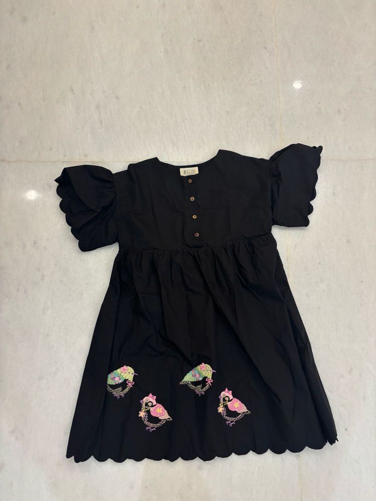 Black Bird Embroidered Dress