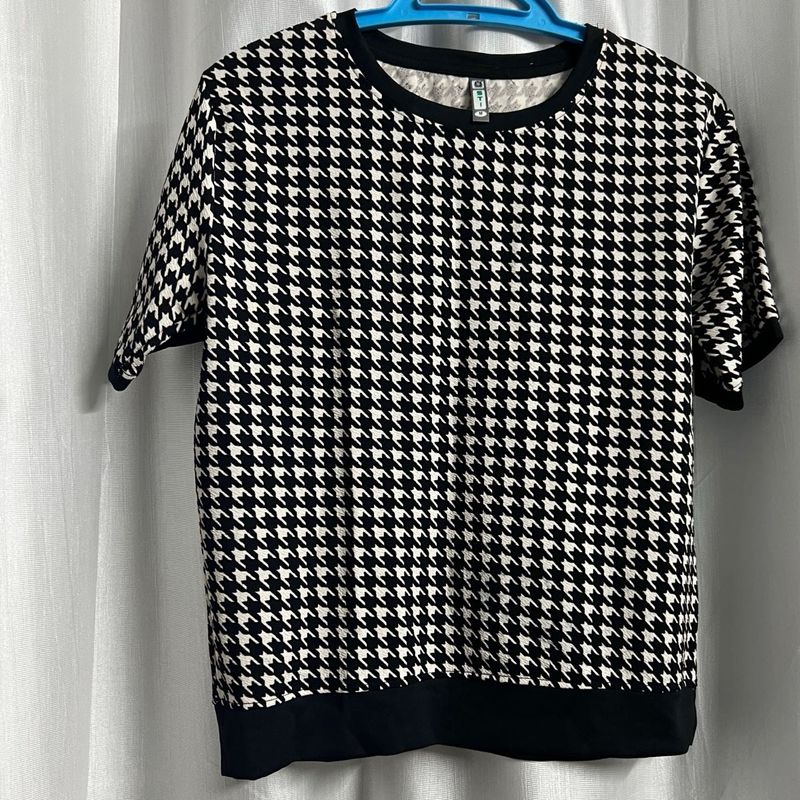 regular fit soft houndstootch top and trouser