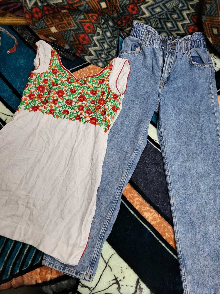 Combo Of H&amp;M Jeans And Kurti