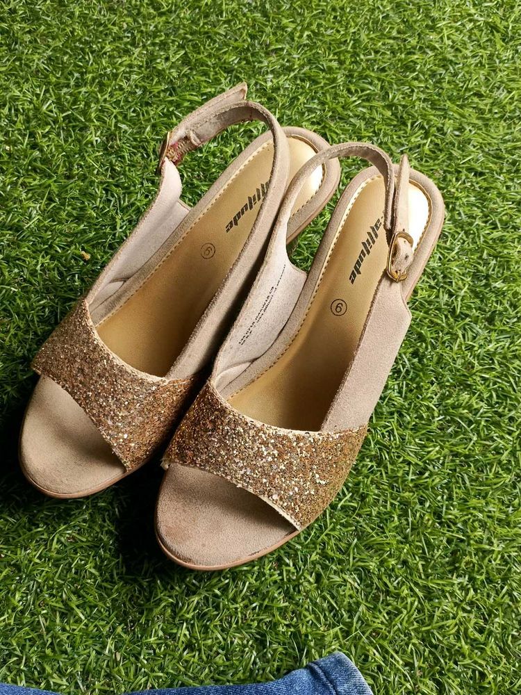 Gold Glitter Flats