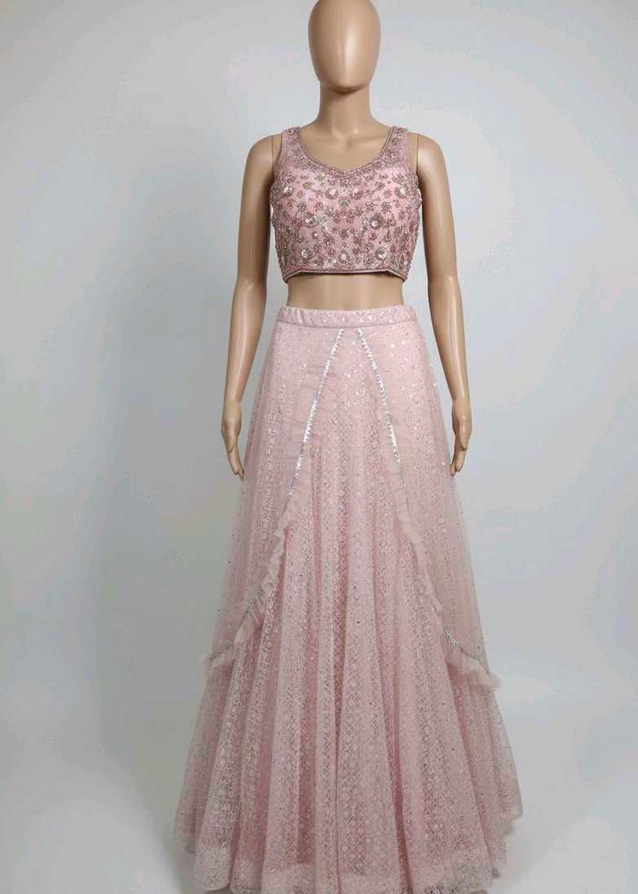 Gorgeous Pink Embellished Lehenga Choli