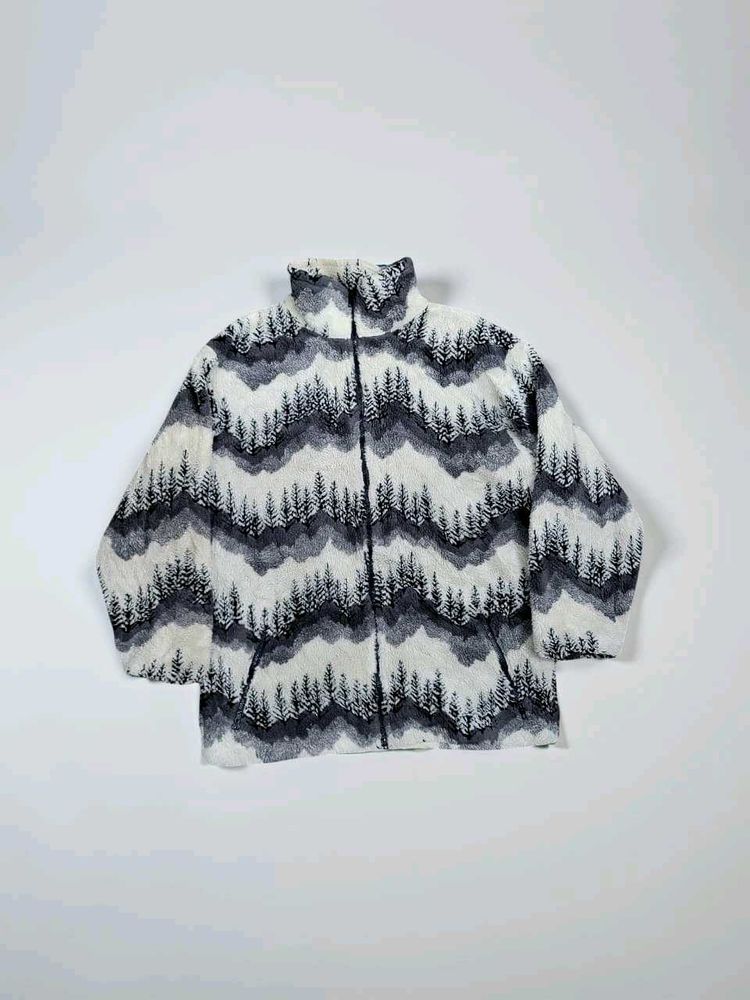 Patterned Fleece Jacket