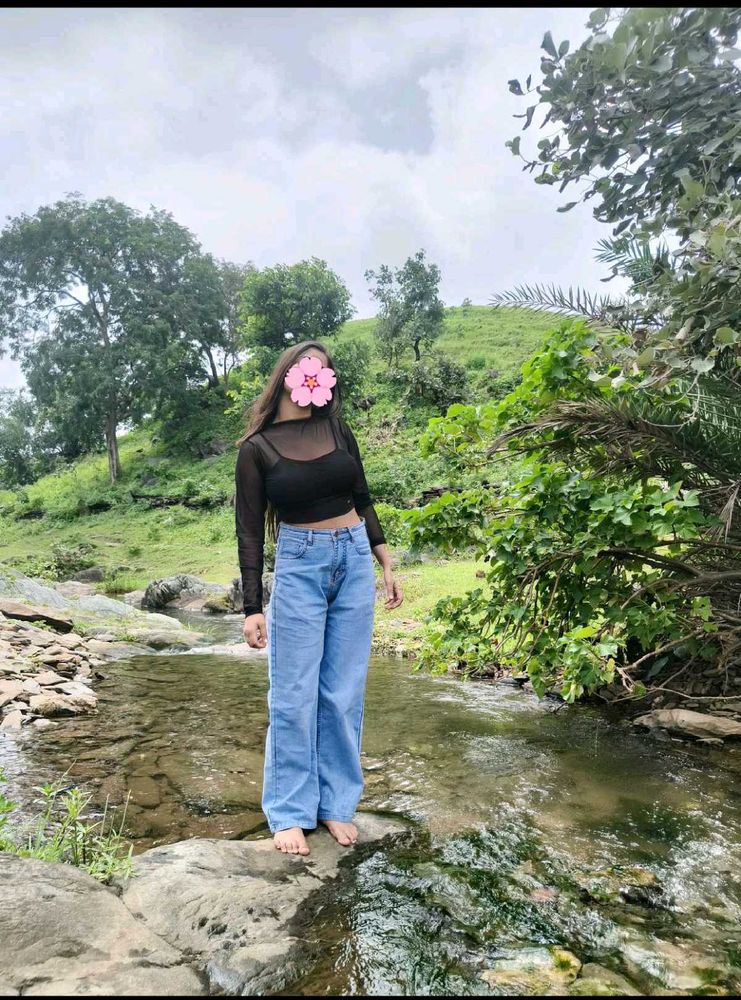 Padded Black Crop Top