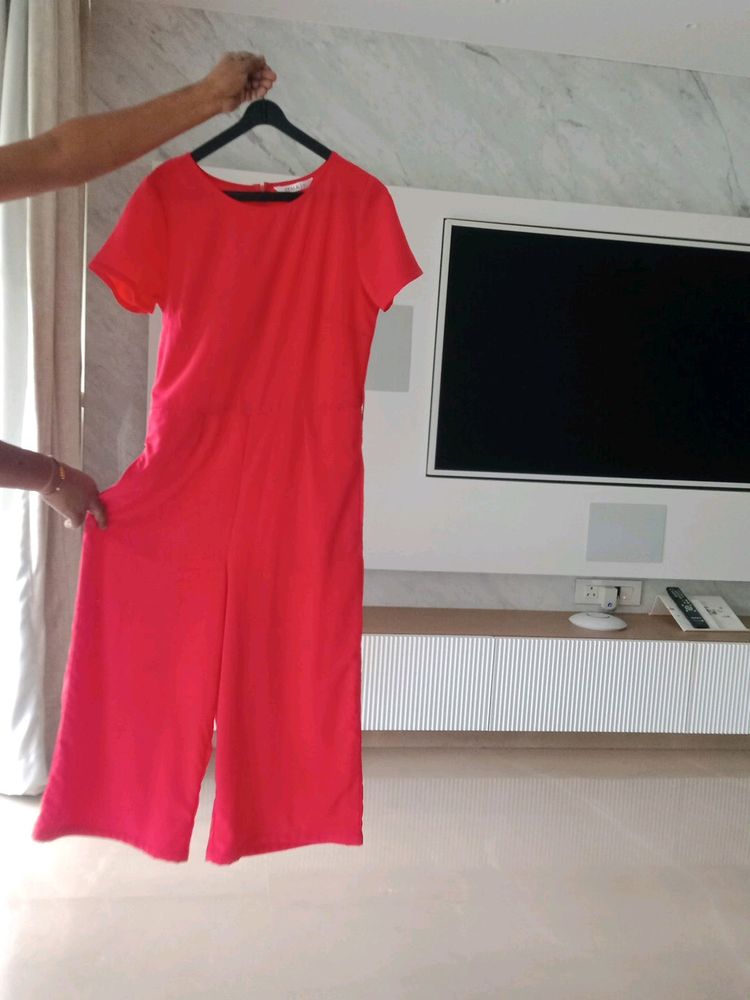 Red Jumpsuit Withbelt